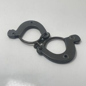 Vintage Kids Toy 8" Metal Handcuffs-Push Button Rare